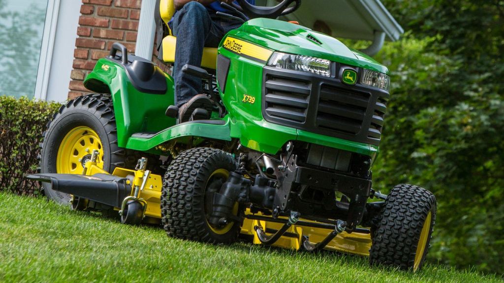 John Deere X Lawn Garden Tractor Mower With Cart Daltons | SexiezPicz ...