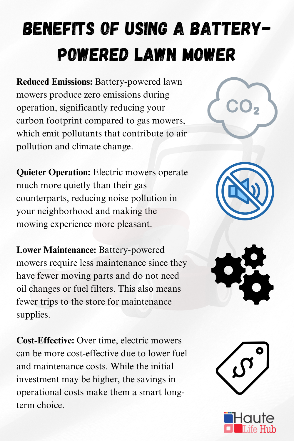 Benefits of Using a Battery-Powered Lawn Mower